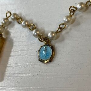 Holy Mary Our Lady of Grace Miraculous Medal Vintage Dress Sweater Clip